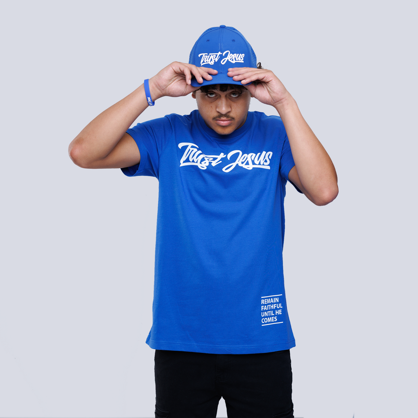 TRUST JESUS ROYAL T-SHIRT