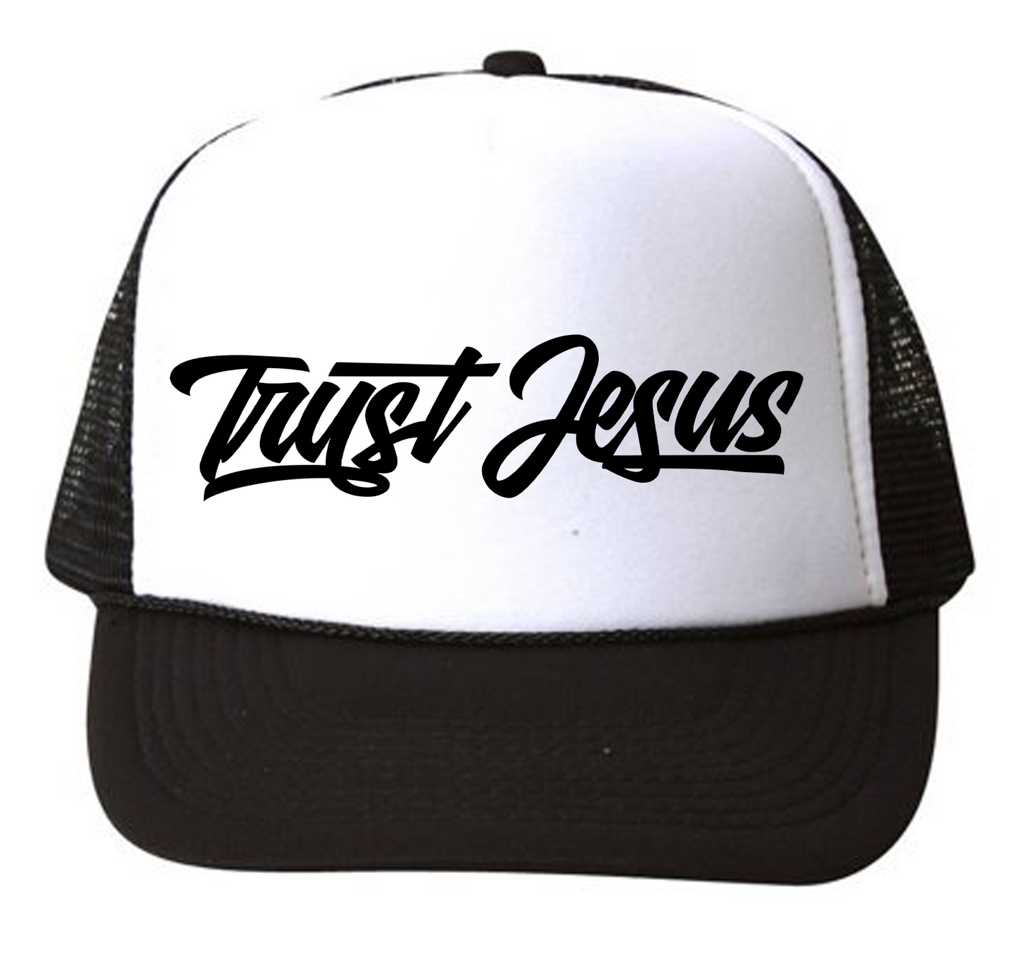 TRUST JESUS - SHIRT/HAT - BLACK/WHITE