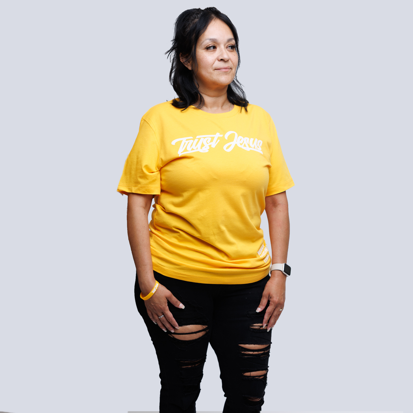TRUST JESUS GOLD T-SHIRT
