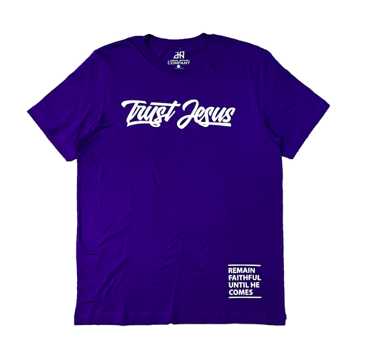 TRUST JESUS - T-SHIRT - NAVY/WHITE